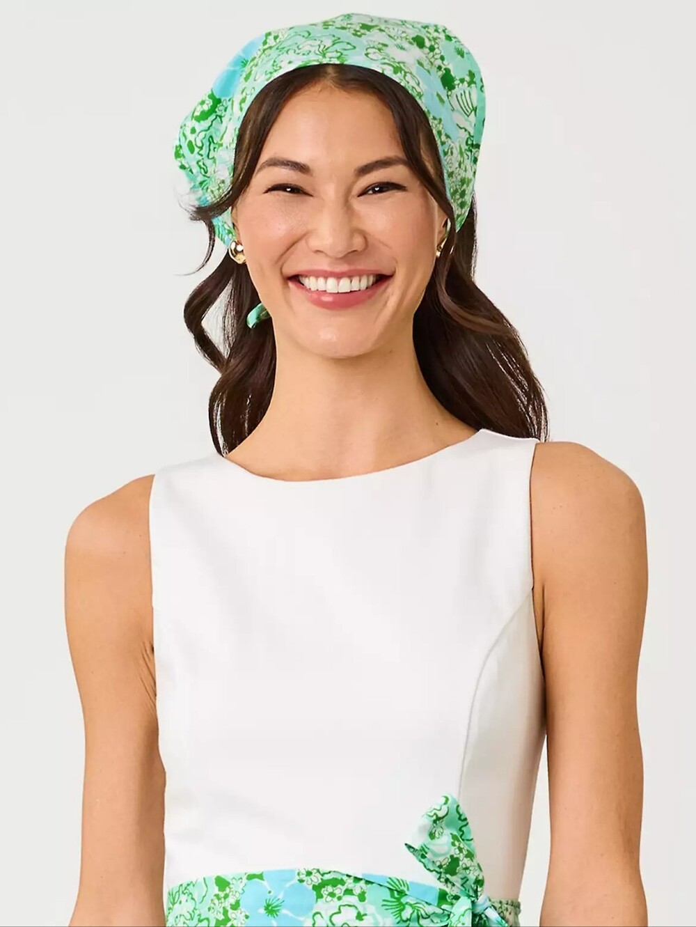 NWT Lilly Pulitzer Floral Triangle Head Scarf - Set of 3 - Picture 8 of 9